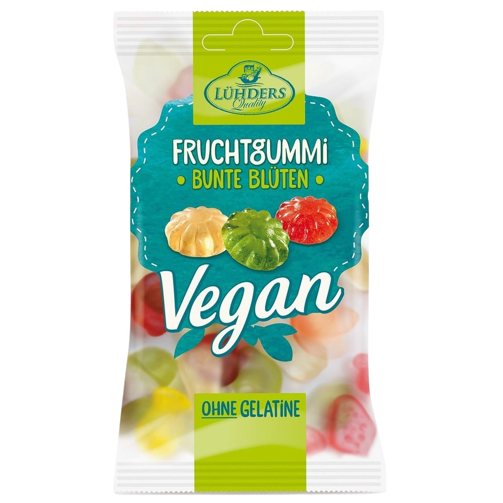 Lühders Vegan Fruchtgummi Bunte Blüten 80g