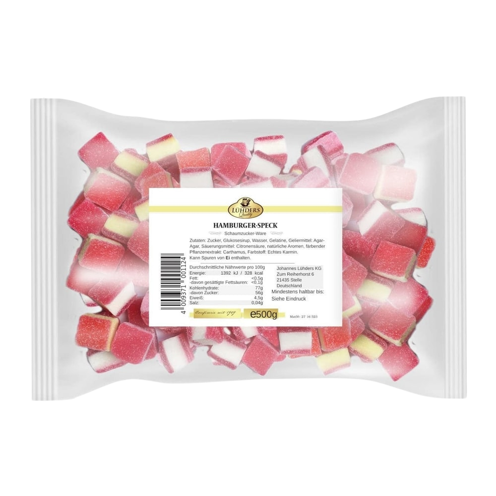 Lühders Fruchtgummi Hamburger Speck 500g