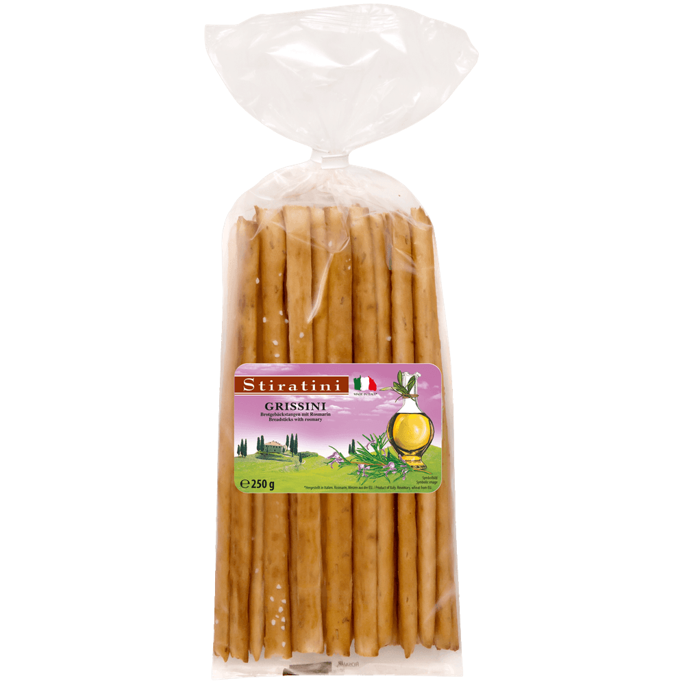 Stiratini Grissini Brotgebäckstangen mit Rosmarin 250g