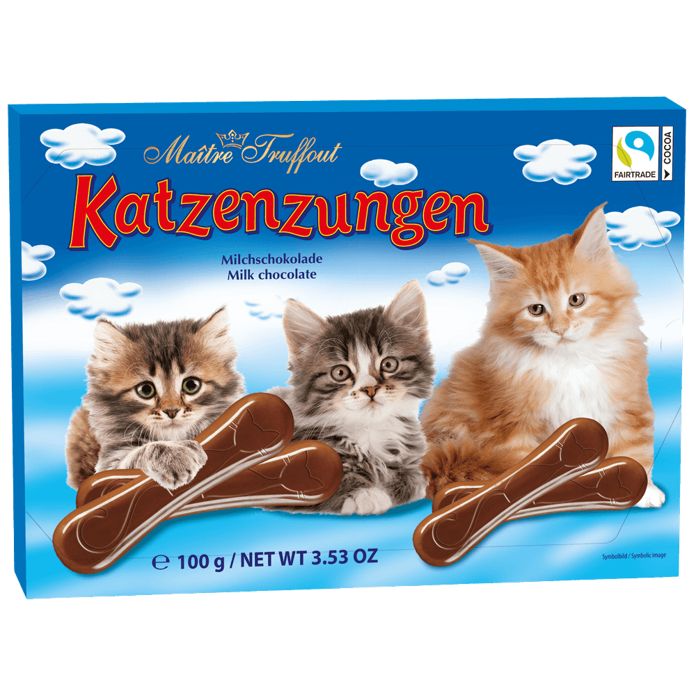 Maitre Truffout Milchschokolade Katzenzungen 100g