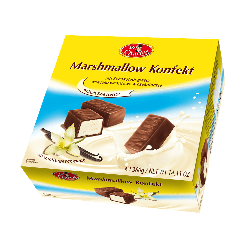 Sir Charles Marshmallow Konfekt mit Schokoladeglasur 380g