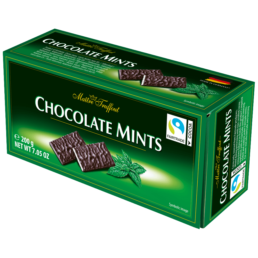 Maitre Truffout Chocolate Mints - Zartbitter Täfelchen Minze 200g
