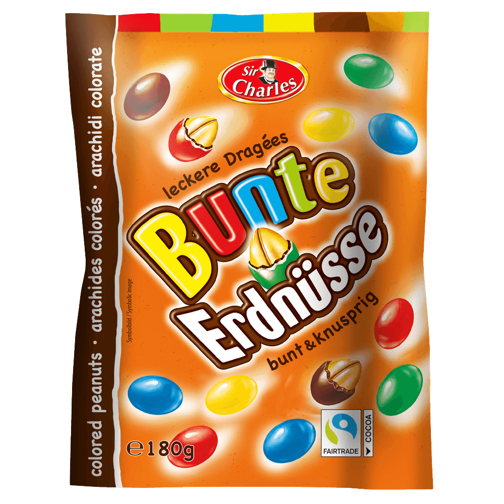 Sir Charles Bunte Erdnüsse in Milchschokolade 180g