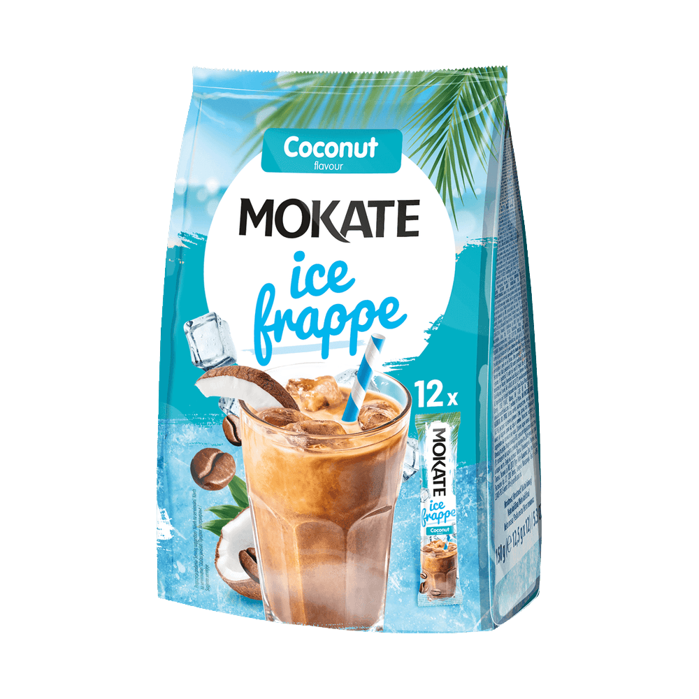 Mokate Instant Kaffeepulver Ice Frappe Coconut 150g (12x12,5g)