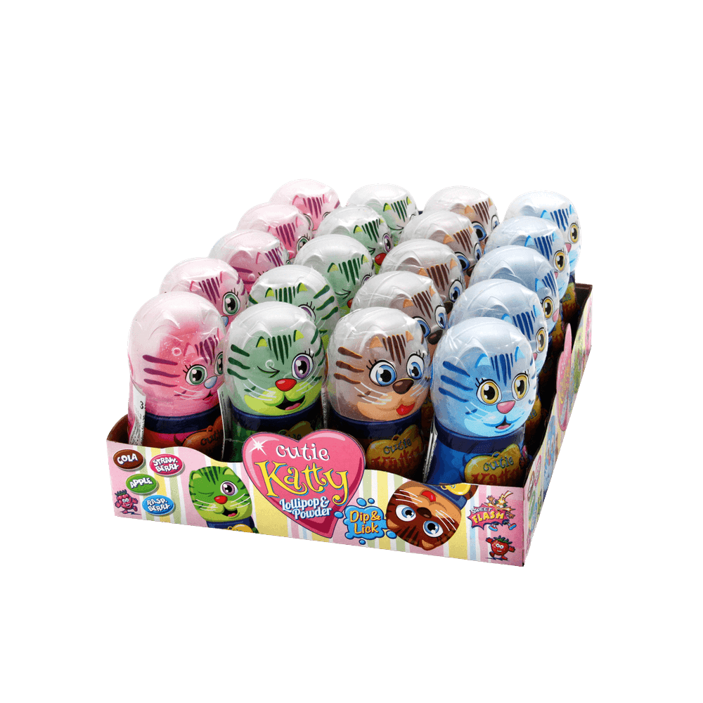Sweet Flash Cutie Katty Lollipop & Pulver 35g