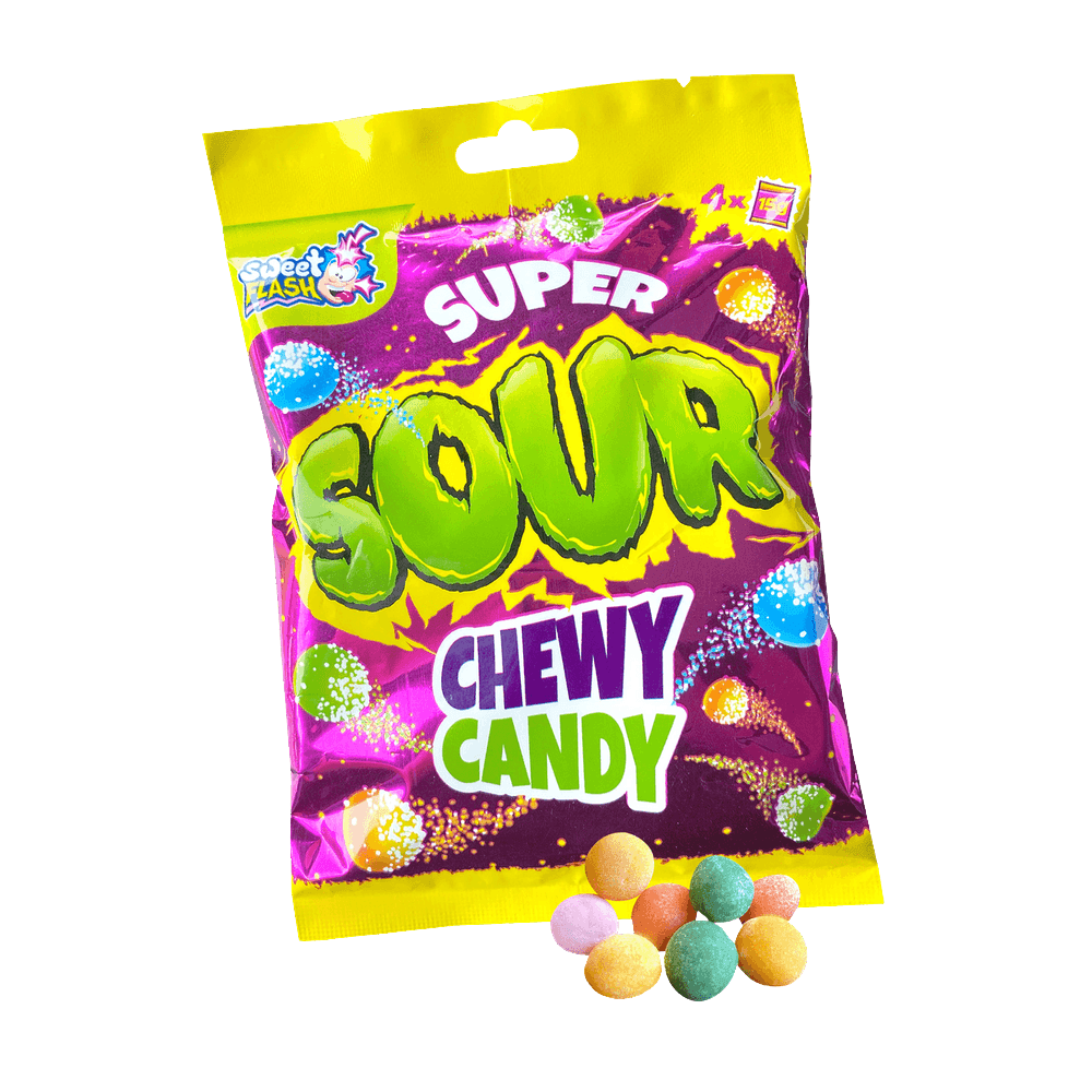 Sweet Flash Super Sour Chewy Candy Kaubonbon 60g