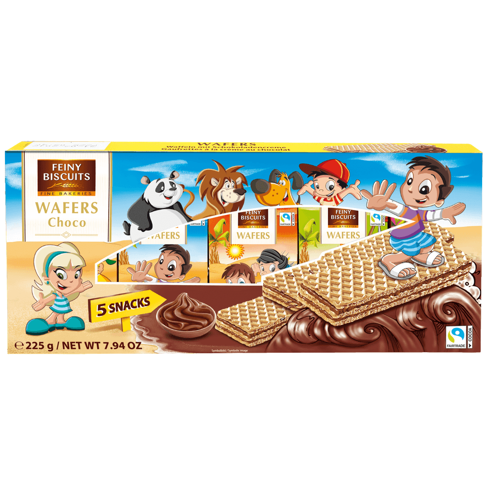 Feiny Biscuits Kinder-Waffeln mit Kakaocremefüllung (5x45g) 225g