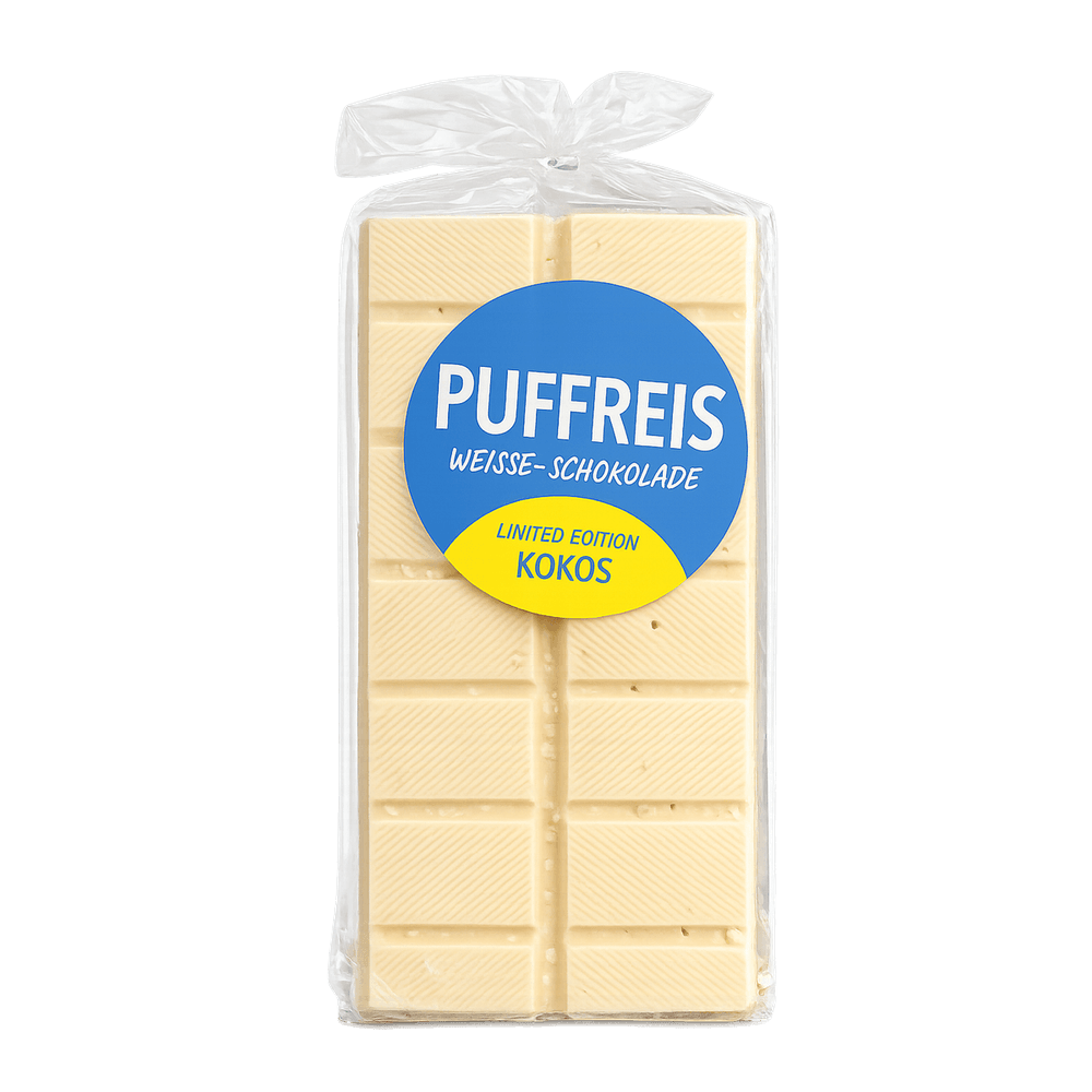 WAWI Puffreis Weiß Kokos Knusperschokolade Bruch 500g