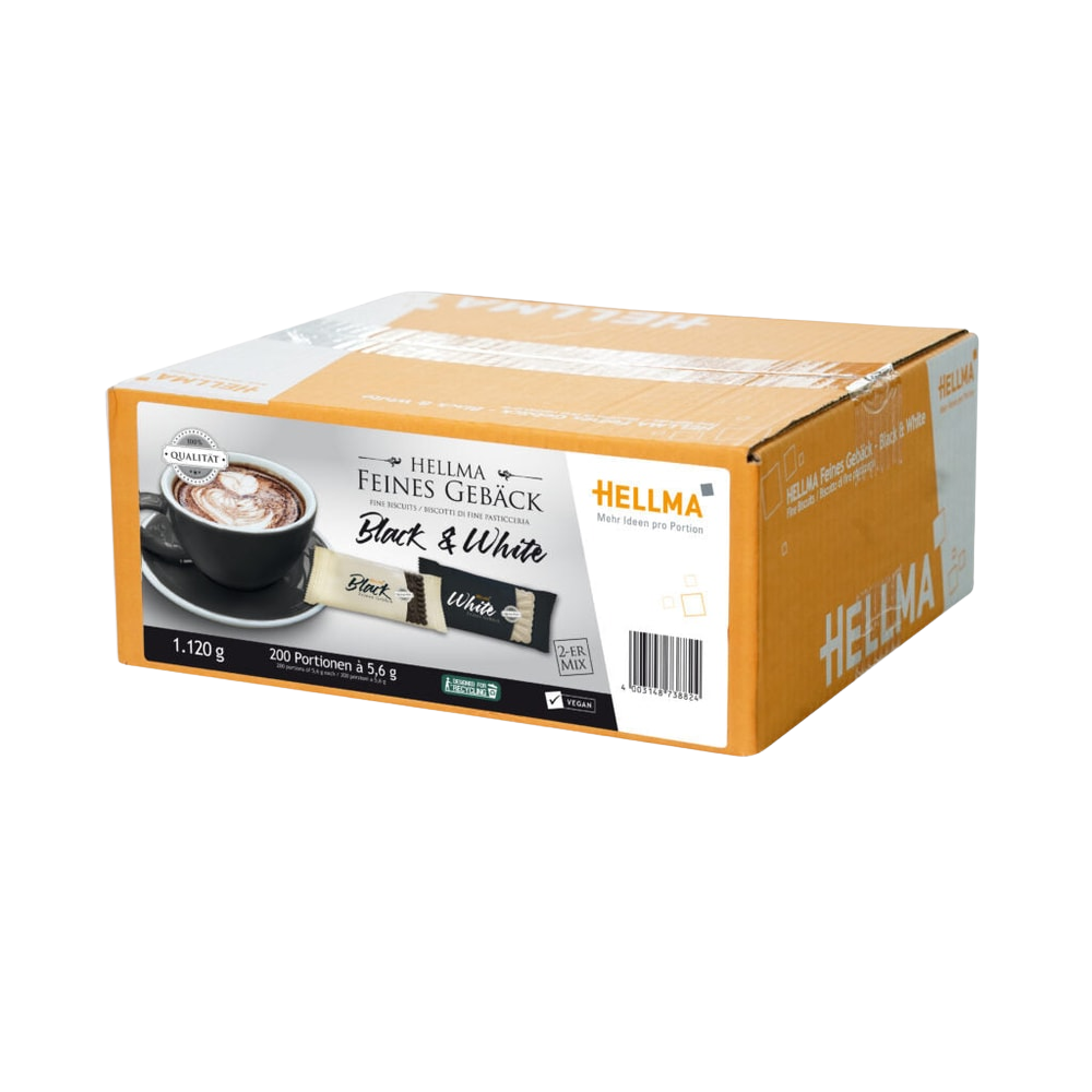 HELLMA Feines Gebäck Black & White 200 St. 1,12kg
