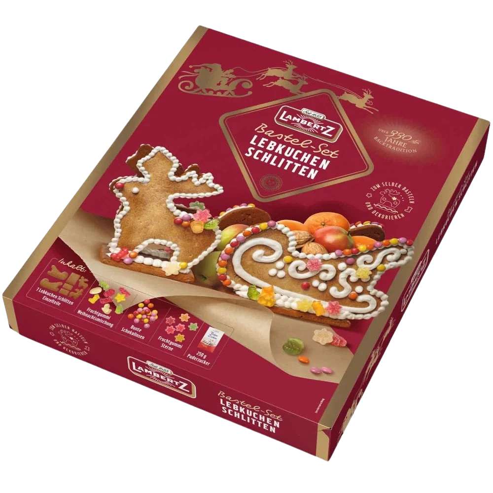 Lambertz Lebkuchen-Schlitten Bastel-Set 828g