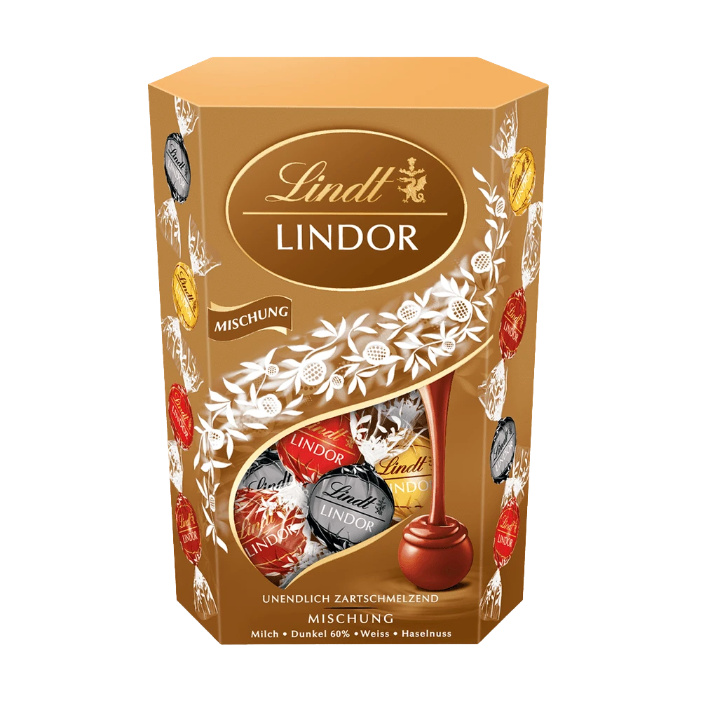 Lindt Lindor Cornet Mischung mit zartschmelzenden Füllungen 500g