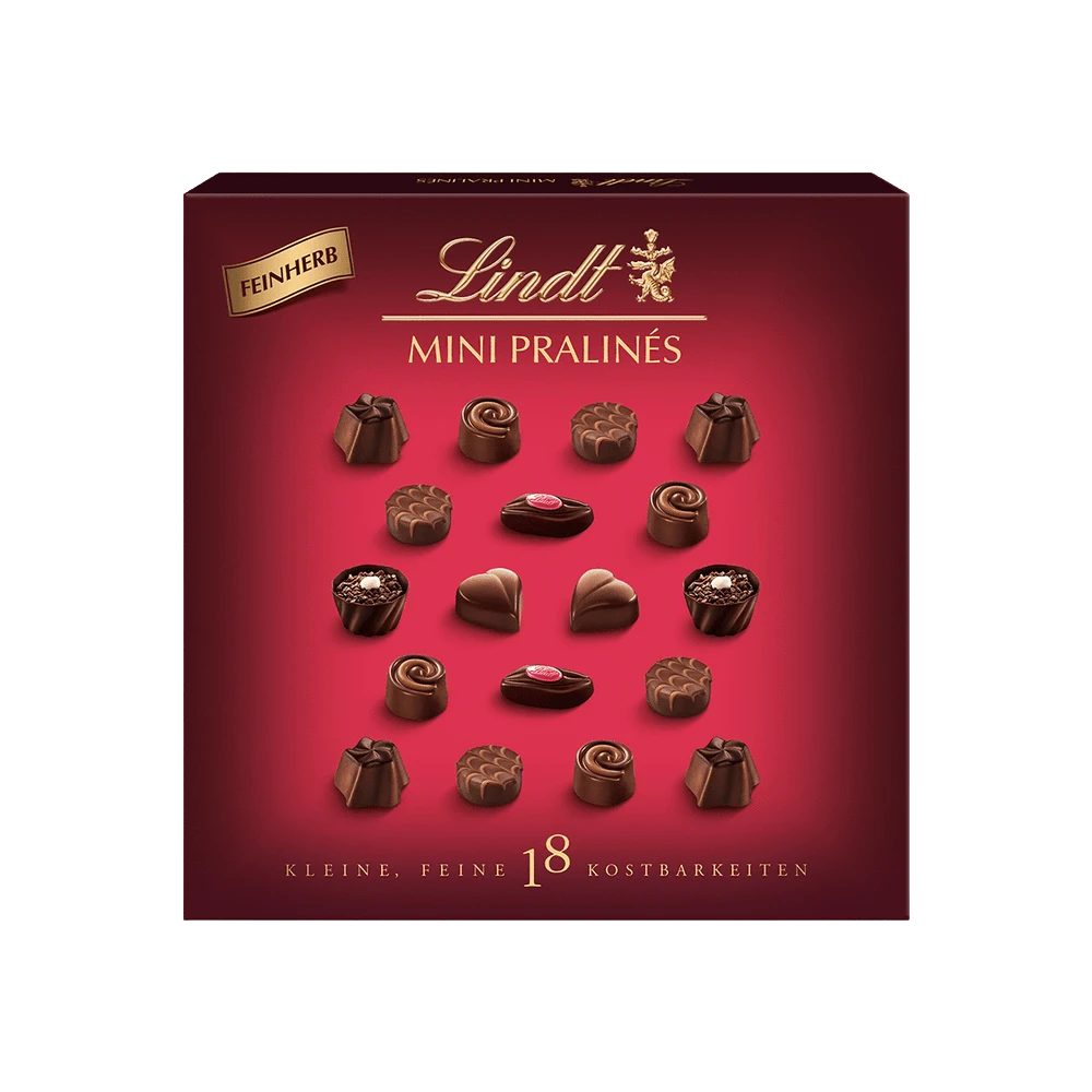 Lindt Mini Pralinés Noirs 90g Feinherbe Pralinen Geschenkbox