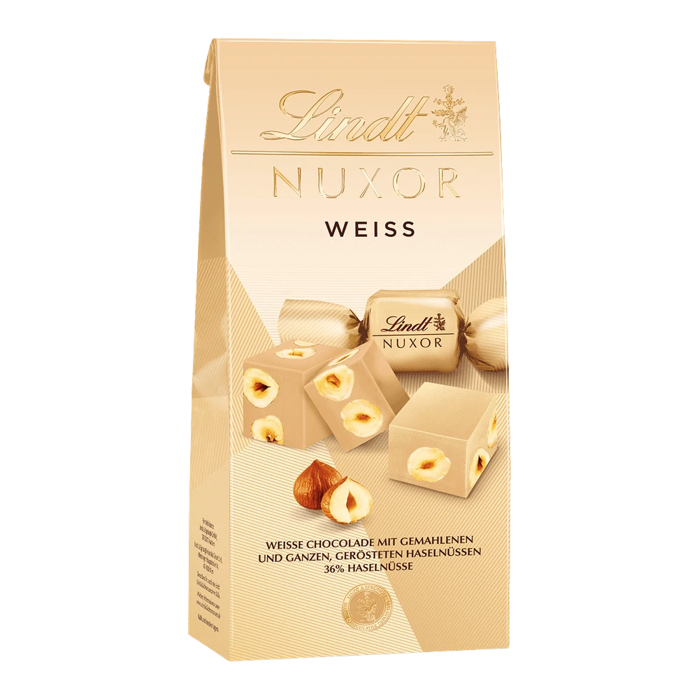 Lindt Nuxor Weiß Schokolade mit Haselnüssen 103g