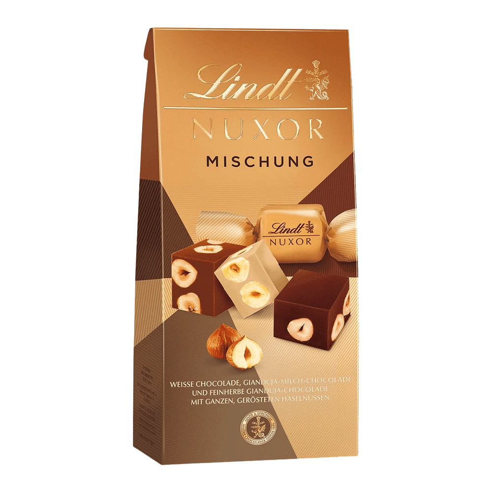 Lindt Nuxor Gianduja Mischung Schokolade mit Haselnüssen 103g