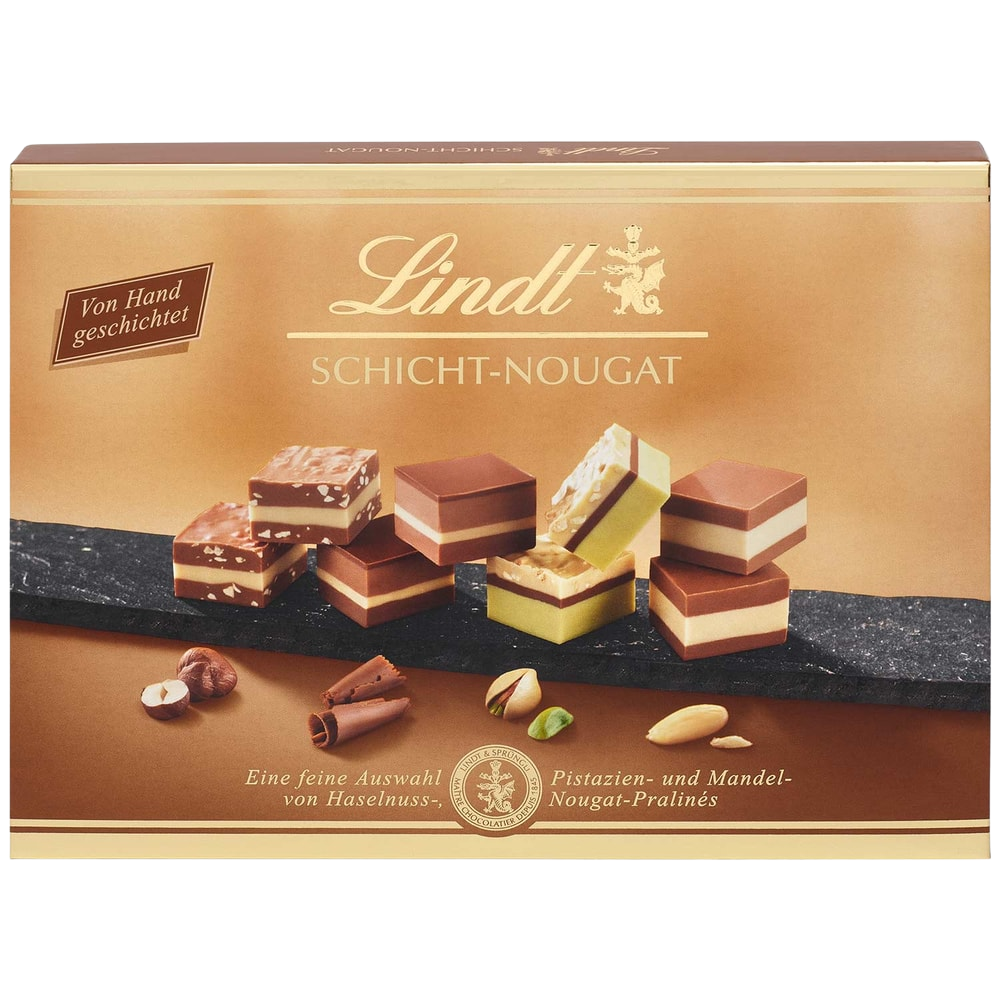 Lindt Schicht-Nougat Pralines 125g Packung