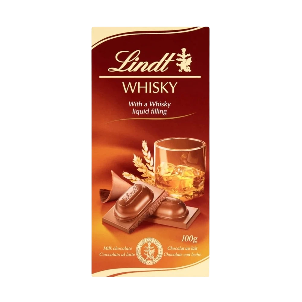 Lindt Vollmilch Schokolade Whisky Füllung 100g Tafel