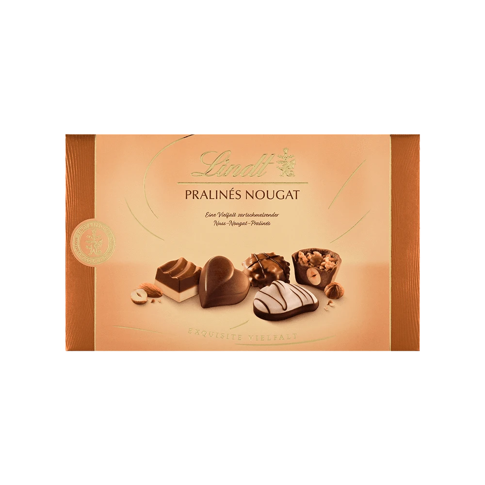 Lindt Pralinés Nougat Pralinenmischung 125g Geschenkpackung