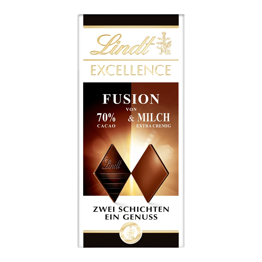 Lindt Excellence Fusion 70% Kakao & Milch | Edelbitter auf Vollmilch | 100g Tafe