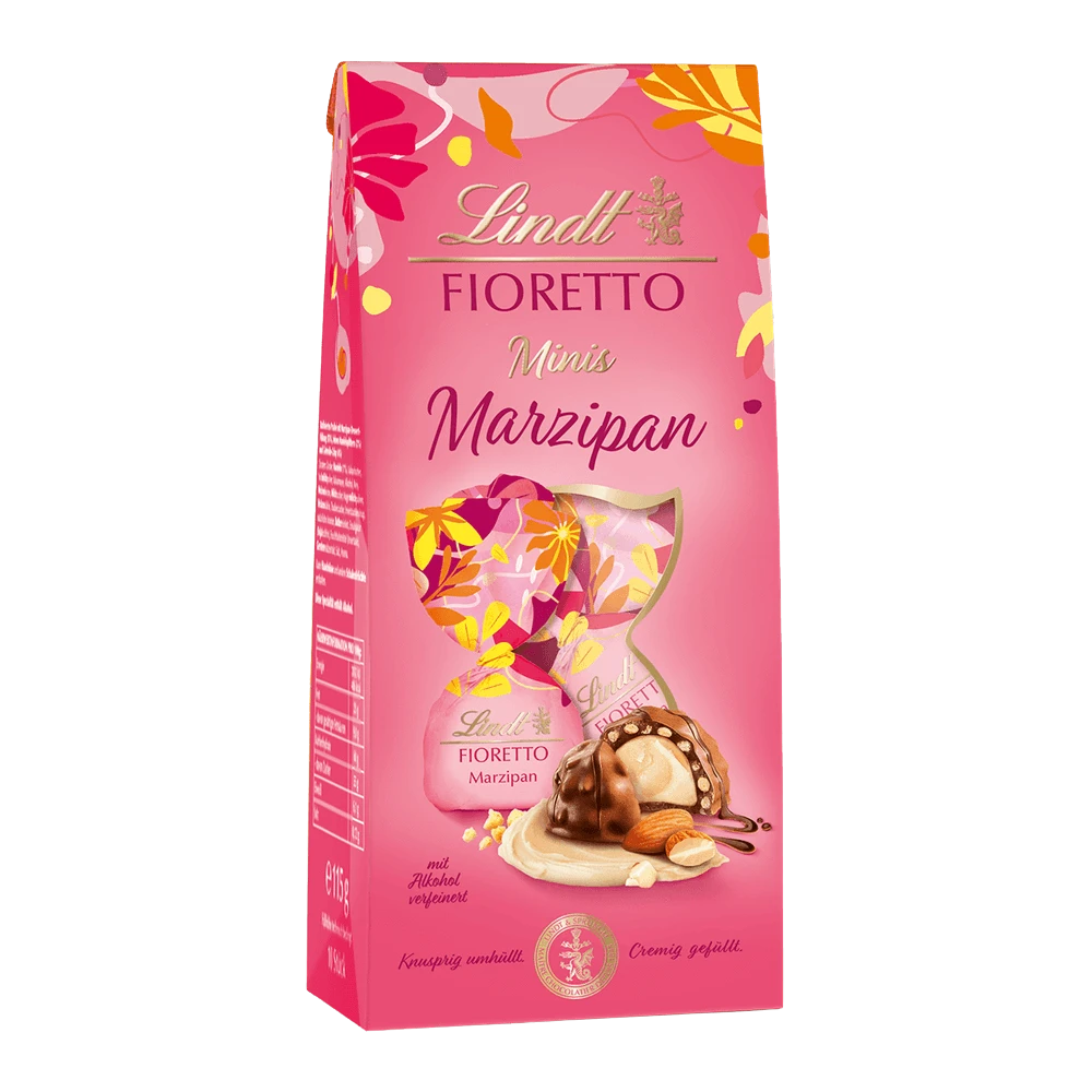 Lindt Fioretto Minis Marzipan - Knusper Pralinen 115 Gramm