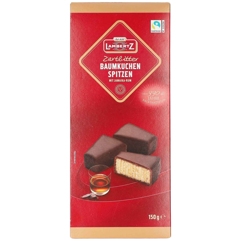 Lambertz Baumkuchenspitzen Jamaika-Rum Zartbitter 150 g