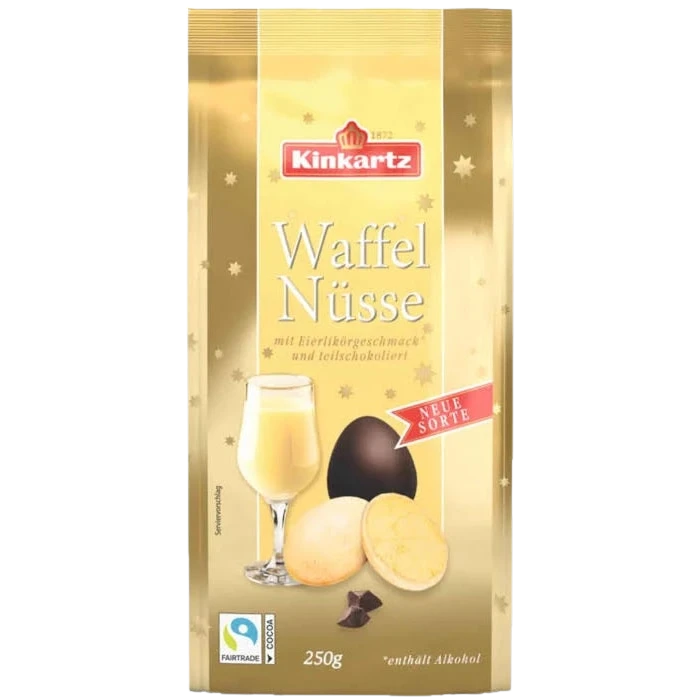 Kinkartz Waffelnüsse Eierlikör Zartbitter 250g
