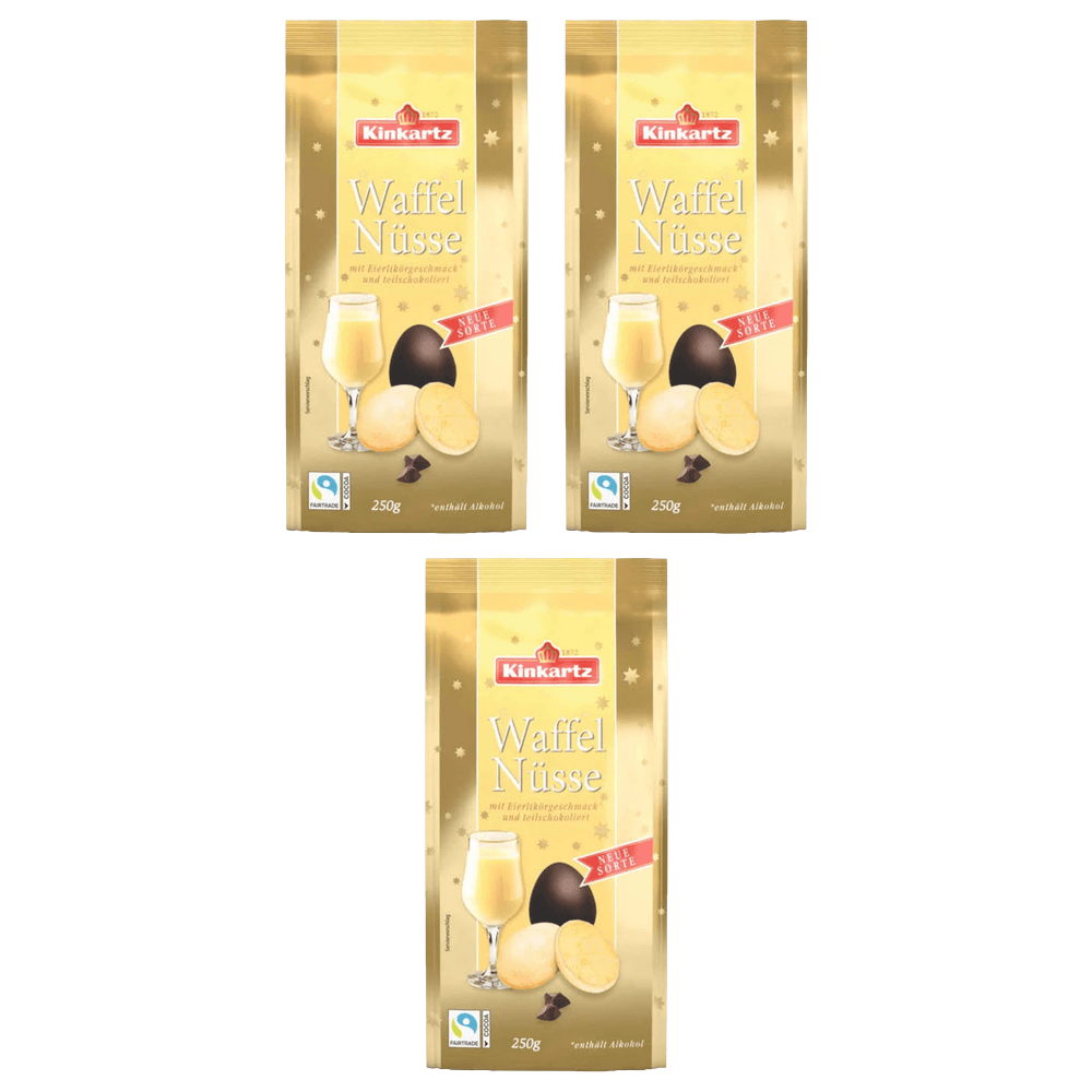 Kinkartz Waffelnüsse Eierlikör Zartbitter 250g