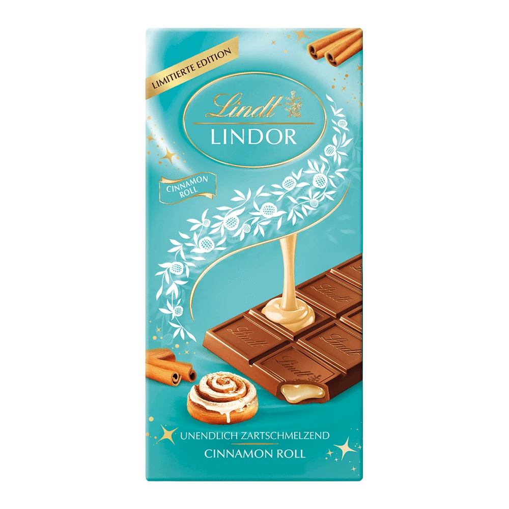 Lindt LINDOR Cinnamon Roll Tafelschokolade 100 g