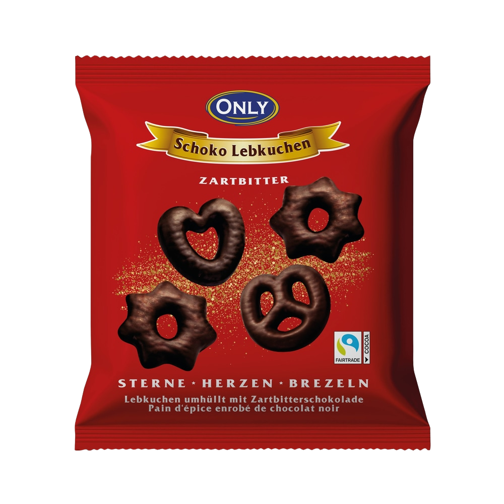 ONLY Lebkuchen Sterne, Herzen & Brezeln mit Zartbitterschokolade 400 g