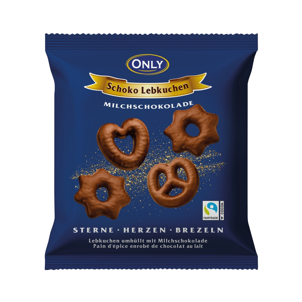 ONLY Lebkuchen Sterne, Herzen & Brezeln mit Milchschokolade 400 g