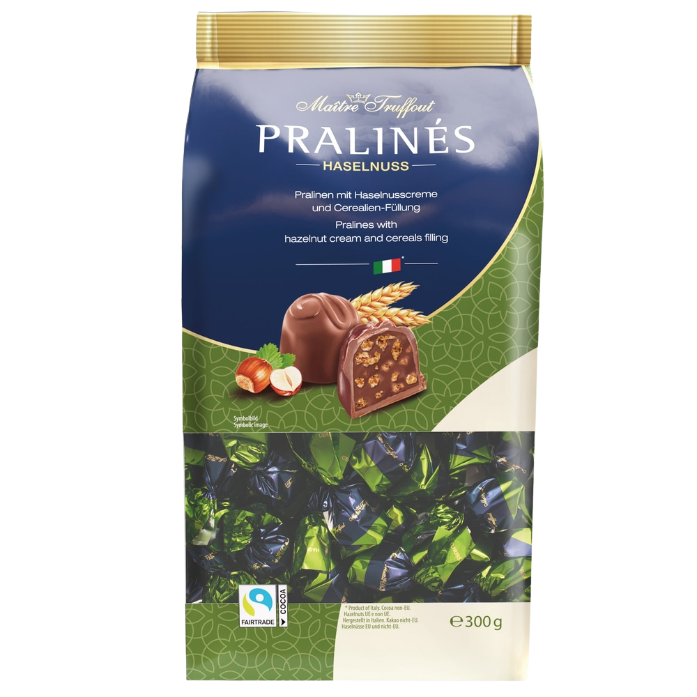 Maître Truffout Haselnuss-Cerealien Pralinen 300 g