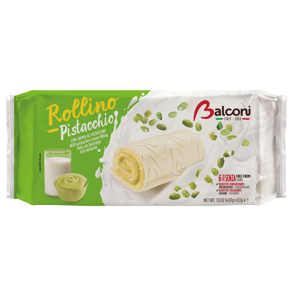 Balconi Rollino Pistacchio Biskuitrollen 6 x 37 g