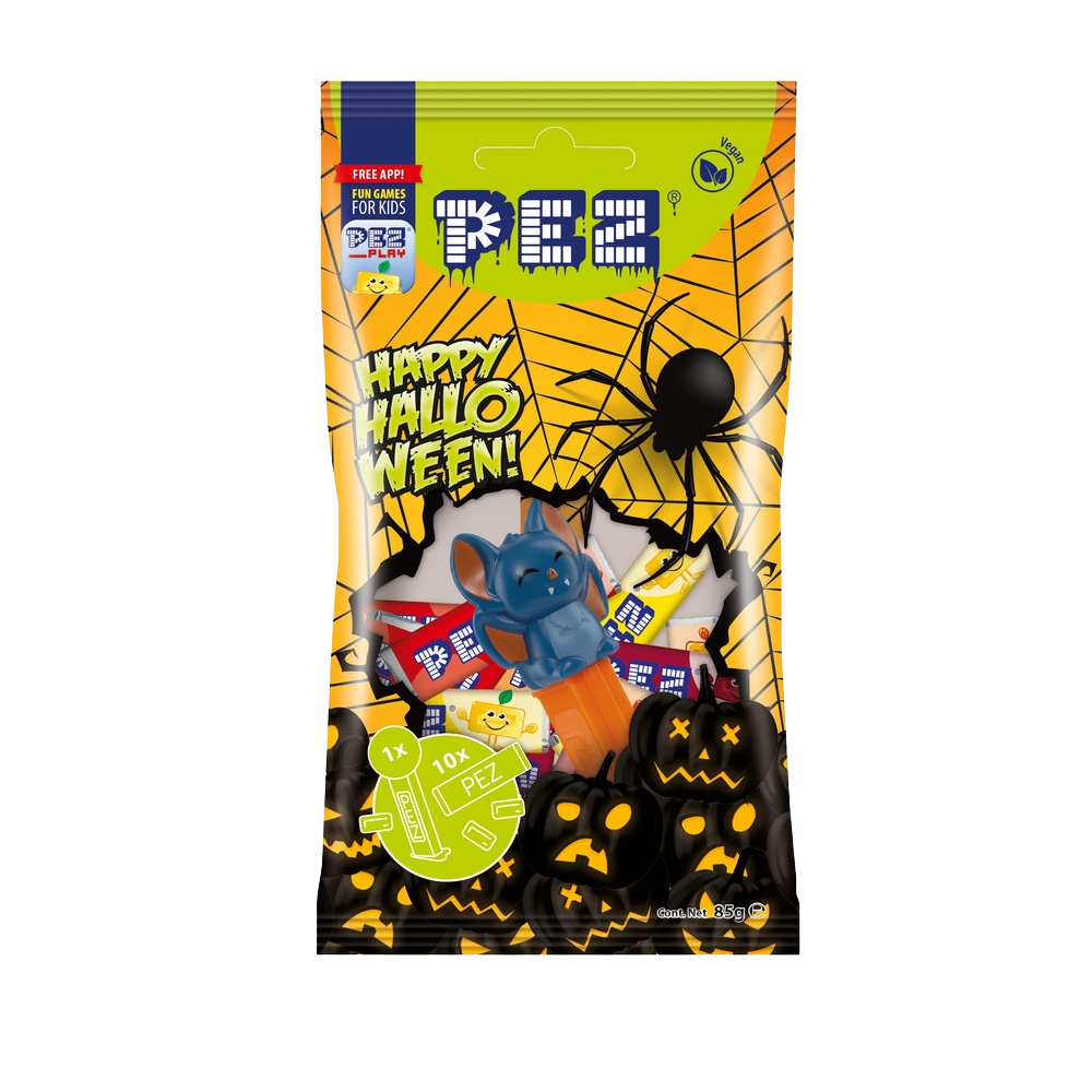 PEZ Halloween Mix mit Spender, Bonbons & Stickern 85 g