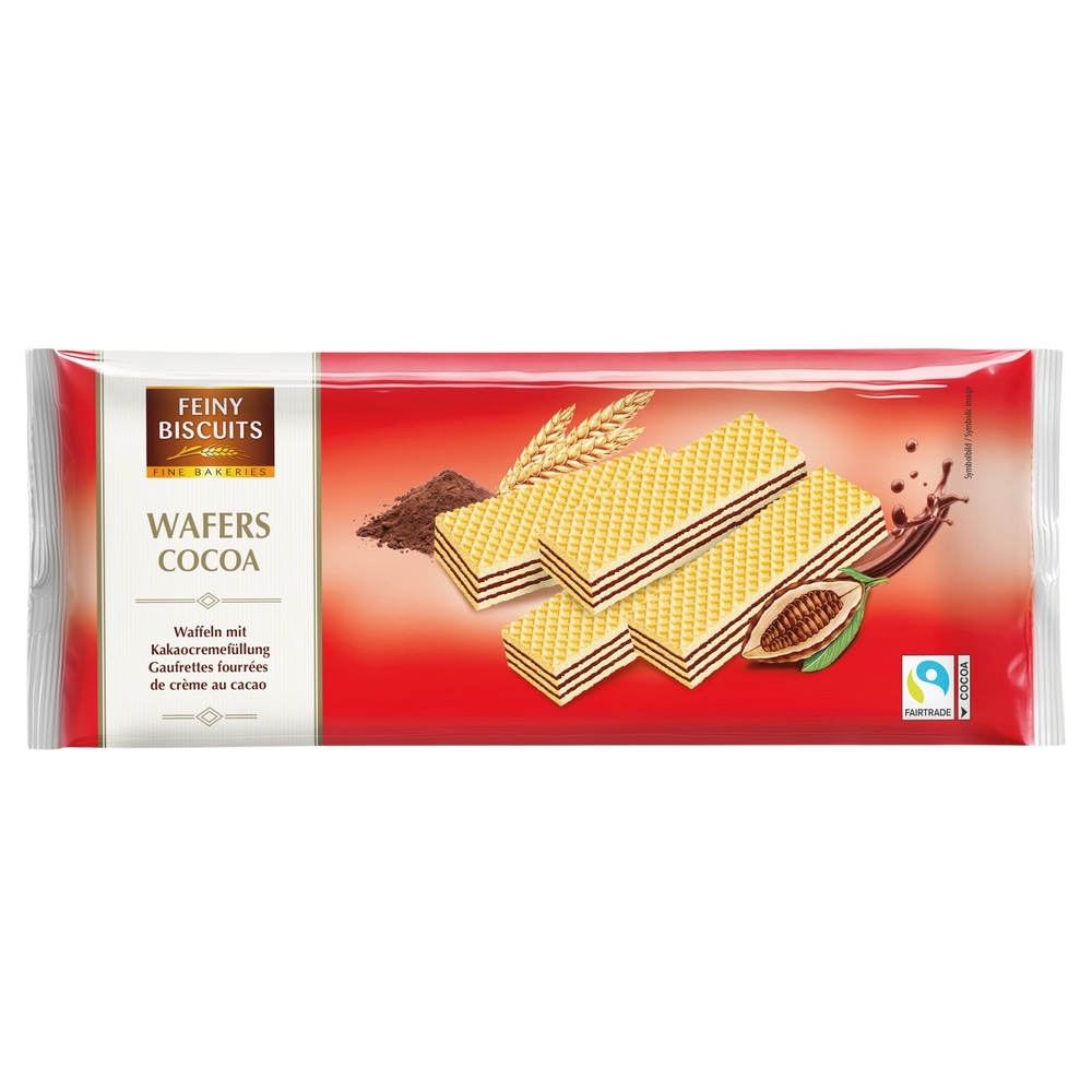 Feiny Biscuits Waffeln mit Kakaocremefüllung 250 g – Flachpackung