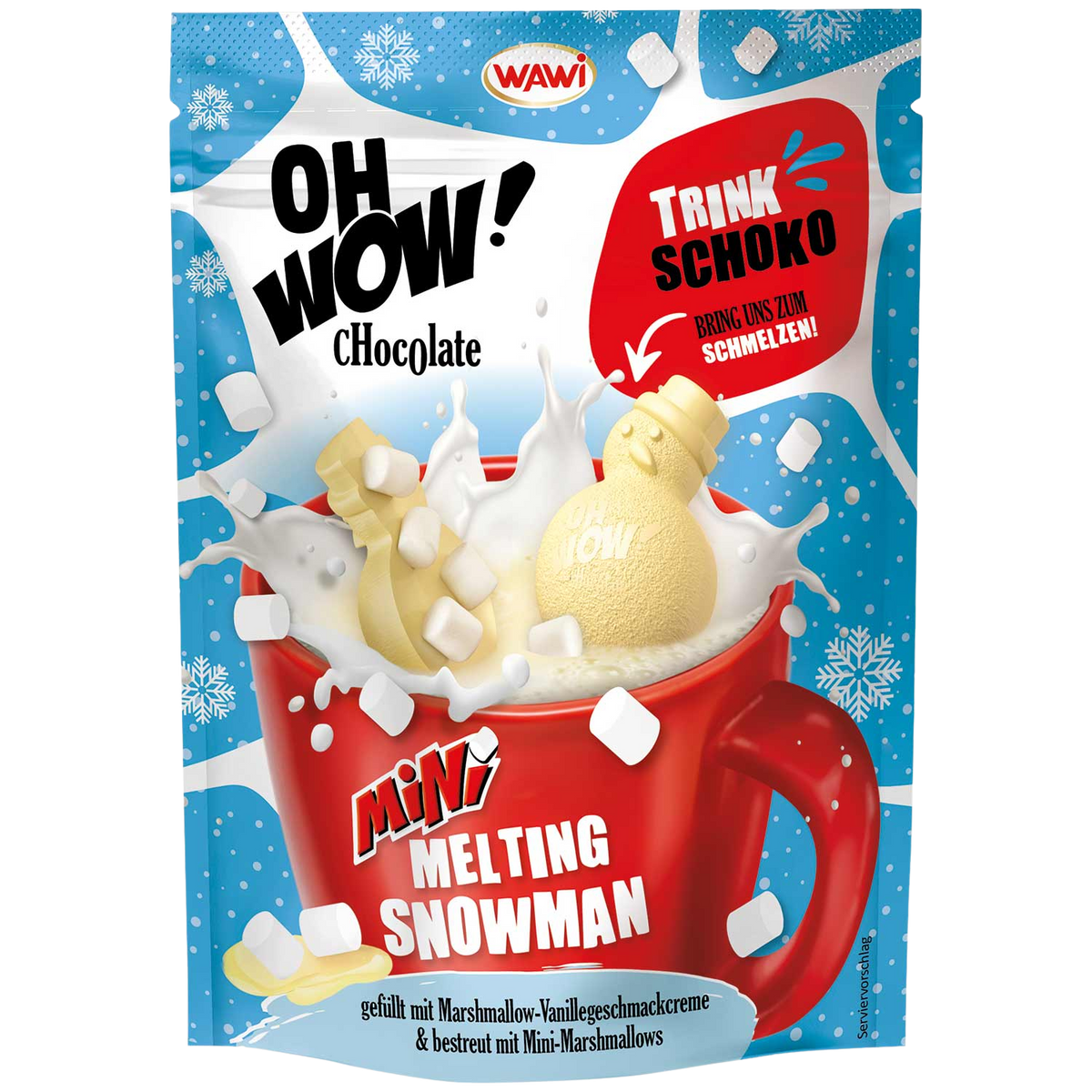 WAWI OH WOW! Mini Melting Snowman Marshmallow-Vanillecreme 120 g