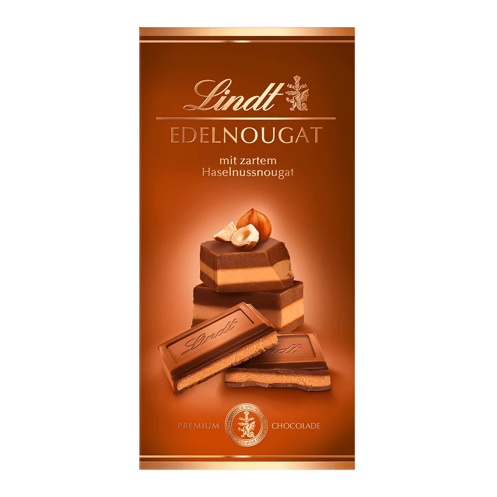 Lindt Edel-Nougat Schokolade 100g Tafel