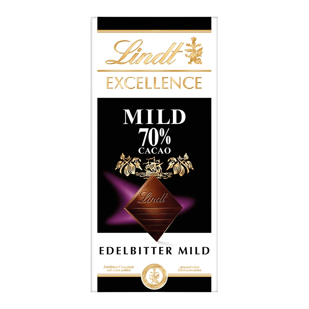 Lindt Excellence Mild 70% Cacao, Schokolade, 100g Tafel
