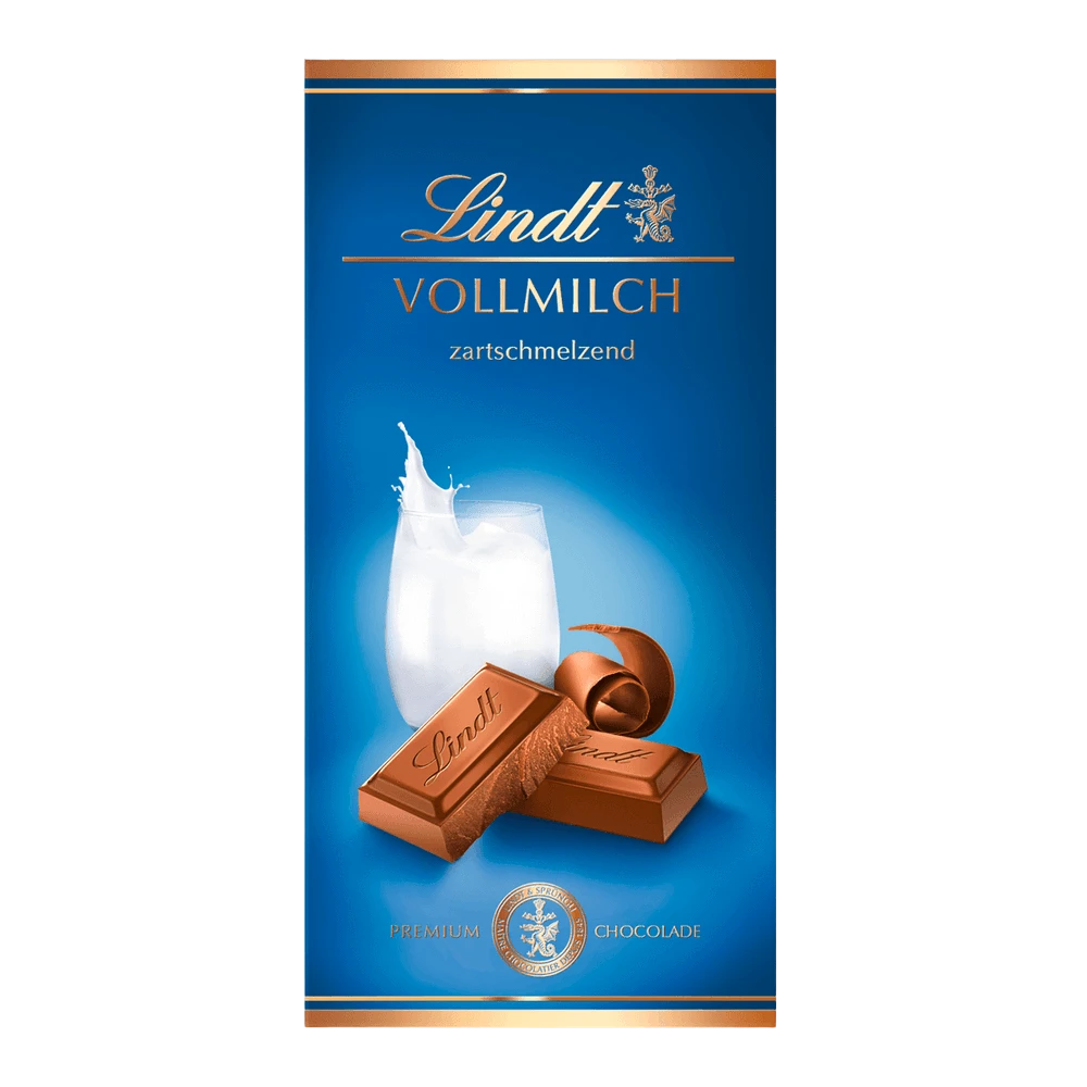 Lindt Vollmilch Schokolade 100g Tafel