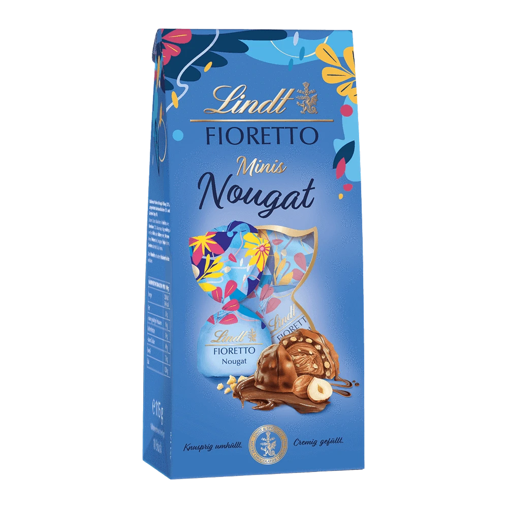Lindt Schokolade - FIORETTO Minis Nougat - Pralinen Haselnuss, 115g