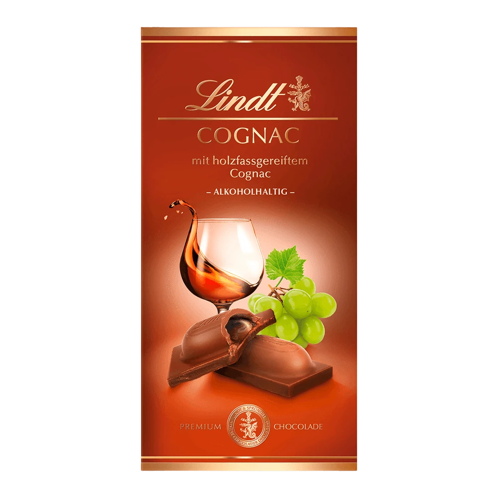 Lindt Cognac Vollmilch Tafel 100g