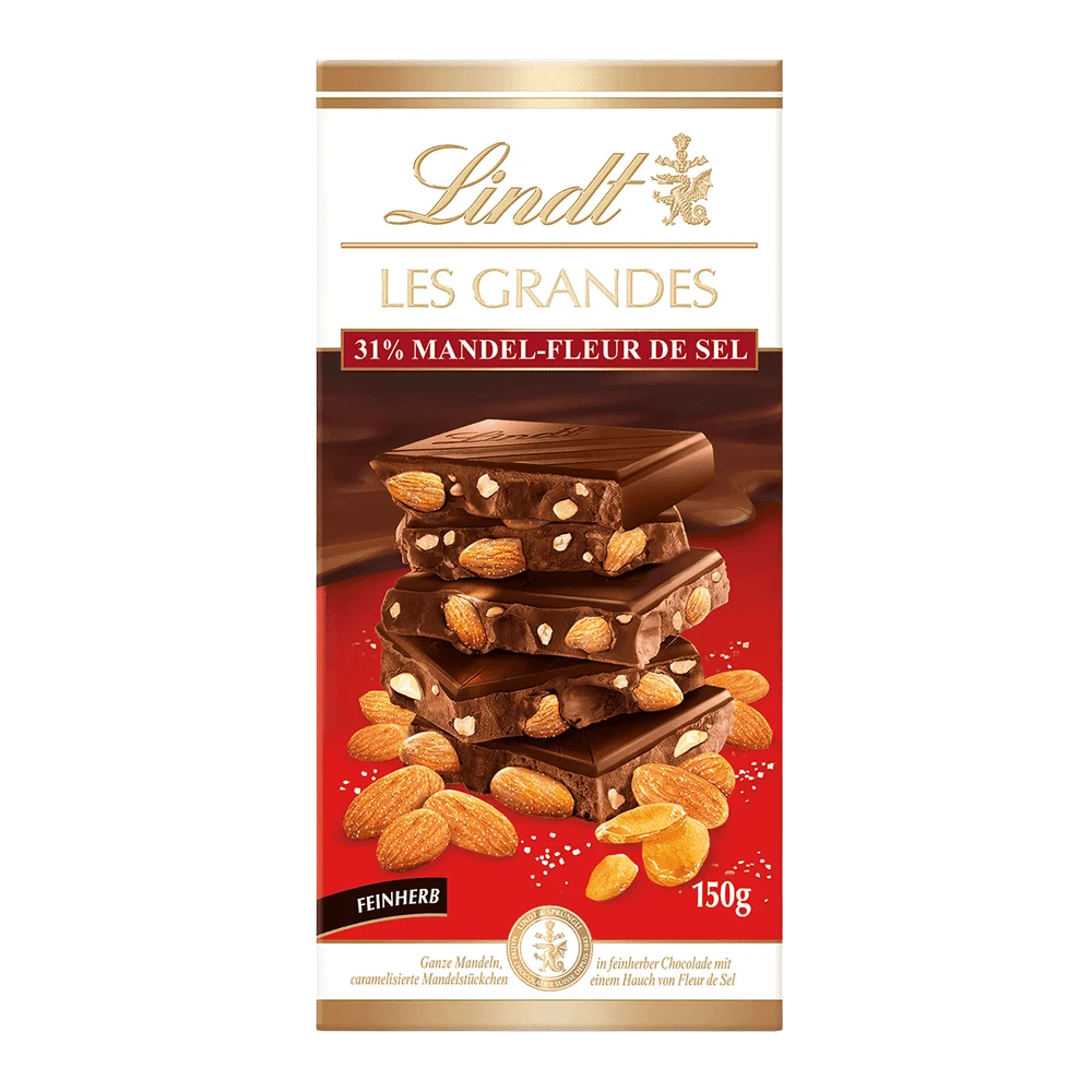 Lindt LES GRANDES Salz-Mandel, 150g