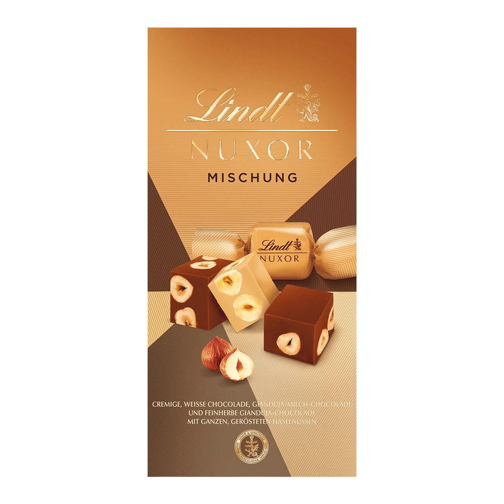 Lindt Nuxor Gianduja Mischung Schokolade mit Haselnüssen 103g
