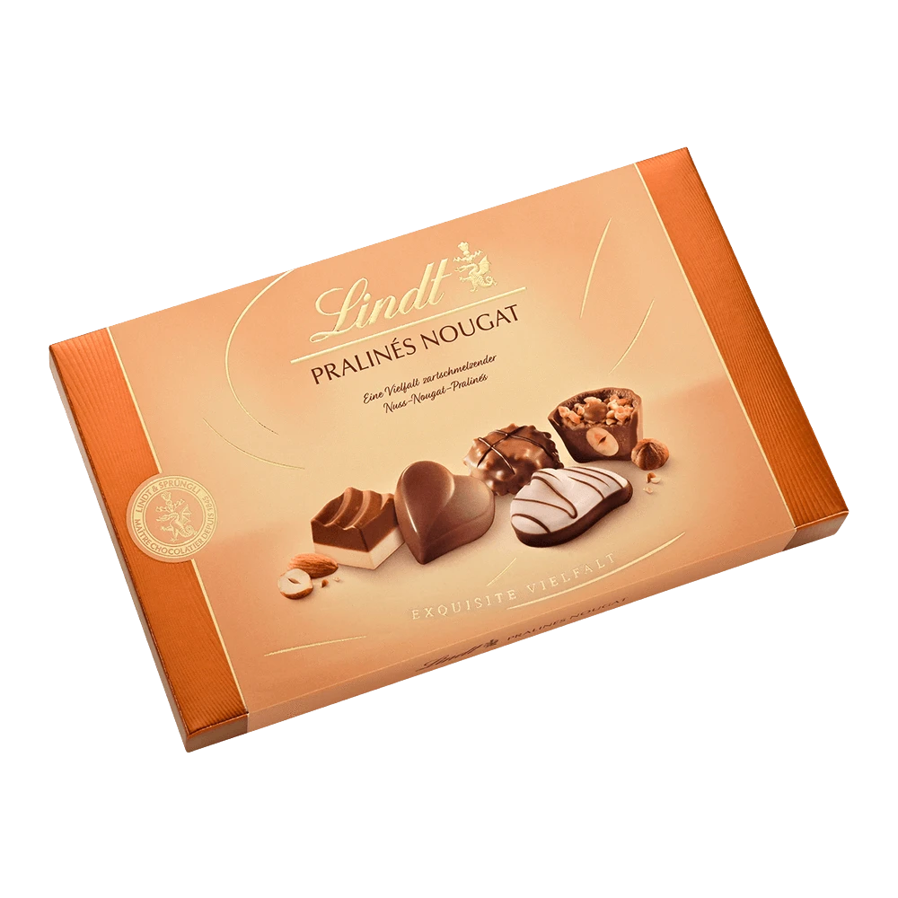 Lindt Pralinés Nougat Pralinenmischung 125g Geschenkpackung