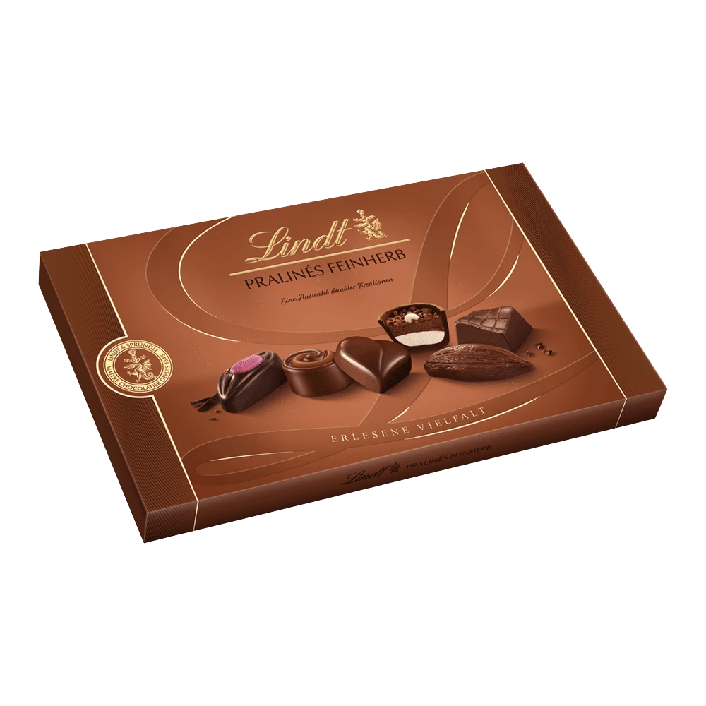 Lindt Pralines Feinherb Schokolade 200g Packung