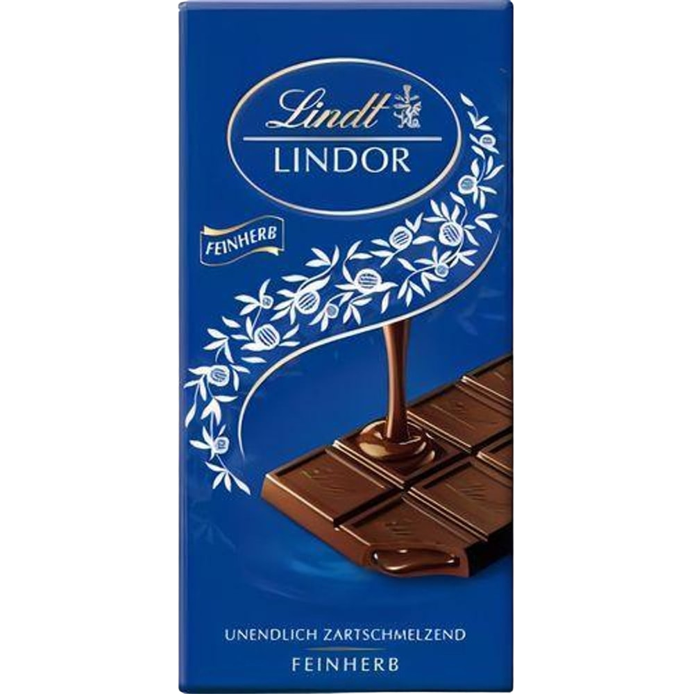 Lindt Lindor feinherb unendlich zartschmelzende Schokolade 100g