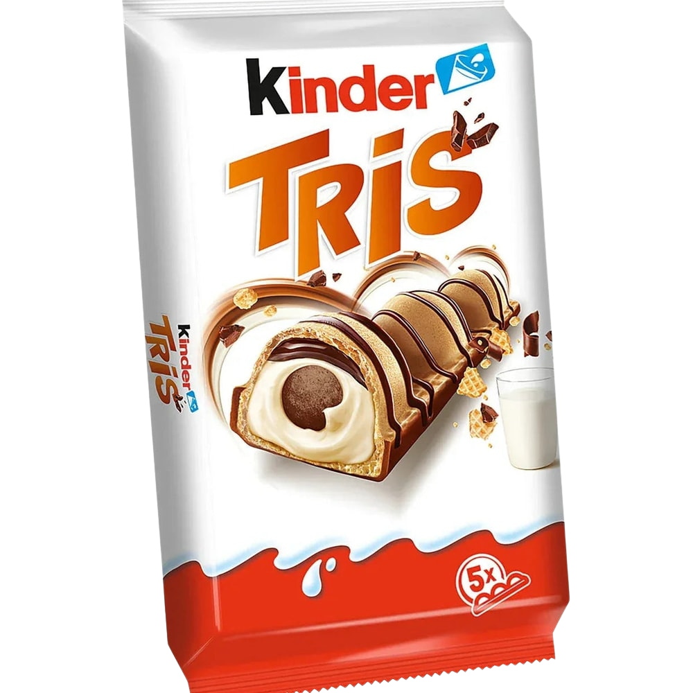 Kinder Tris Waffel Milchcreme Vollmilchschokolade 100g
