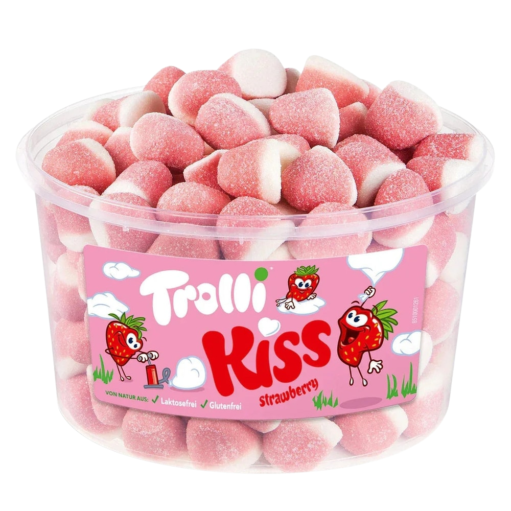 Trolli Strawberry Kiss Schaumzucker Erdbeere 975g