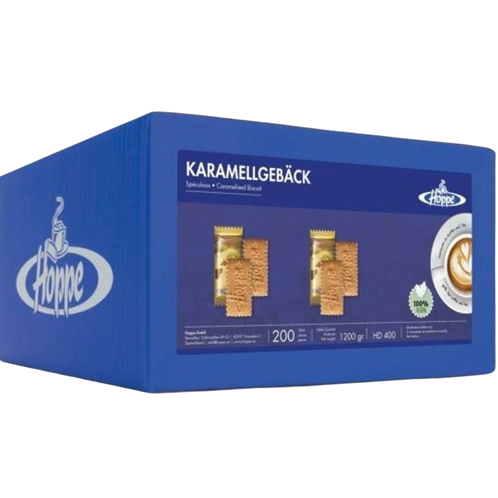 Hoppe Karamell gebäck Kekse einzeln verpackt 200 Stück 1200g HD400