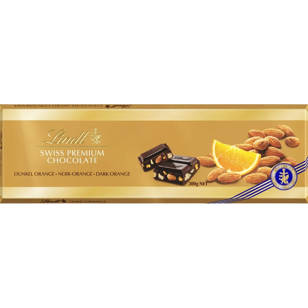 Lindt Goldtafel Dunkle Orange-Mandel 300g