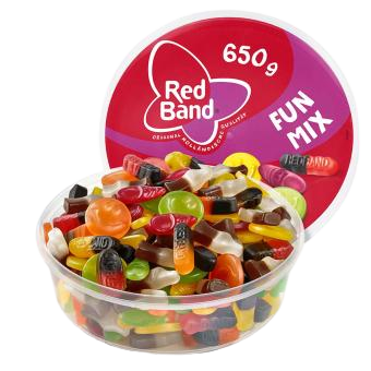 Red Band Fun Mix Fruchtgummi-Lakritz 650g Dose