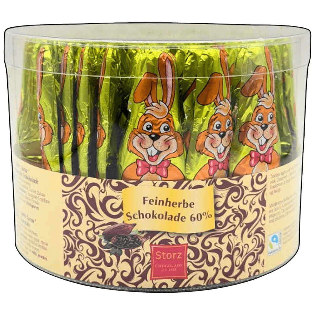 Storz Relief Osterhase Zartbitter 60% Kakao 80x12,5g Dose